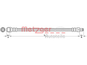 METZGER 4110726 stabdžių žarnelė 
 Stabdžių sistema -> Stabdžių žarnelės
204 420 0048, 204 420 0848, 204 420 1048