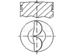 MAHLE ORIGINAL E25120 0.80 stūmoklis 
 Variklis -> Cilindrai/stūmokliai