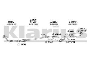 KLARIUS 940474U išmetimo sistema 
 Išmetimo sistema -> Išmetimo sistema, visa