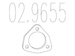MTS 02.9655 tarpiklis, išleidimo kolektorius 
 Dviratė transporto priemonės -> Išmetimo sistema -> Atskiros surinkimo dalys -> Sandariklis, alyvos pompa