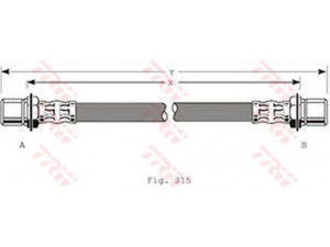 TRW PHA179 stabdžių žarnelė 
 Stabdžių sistema -> Stabdžių žarnelės
9695031263, 9695032605