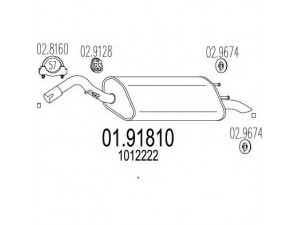 MTS 01.91810 galinis duslintuvas 
 Išmetimo sistema -> Duslintuvas
1012222