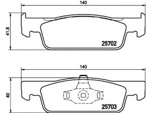 HELLA 8DB 355 020-801 stabdžių trinkelių rinkinys, diskinis stabdys 
 Techninės priežiūros dalys -> Papildomas remontas
410602581R, 410605612R, 410605612R