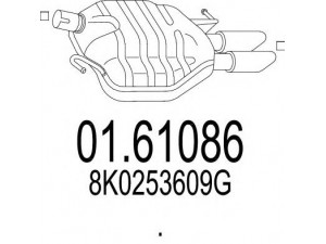 MTS 01.61086 galinis duslintuvas 
 Išmetimo sistema -> Duslintuvas
8K0253609G