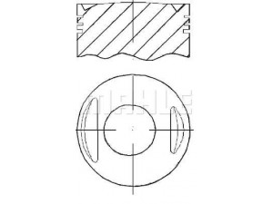 MAHLE ORIGINAL E25160 0.40 stūmoklis 
 Variklis -> Cilindrai/stūmokliai