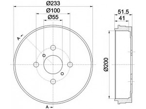 HELLA 8DT 355 301-751 stabdžių būgnas 
 Stabdžių sistema -> Būgninis stabdys -> Stabdžių būgnas
424310D010