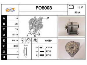 SNRA FO8008 kintamosios srovės generatorius 
 Elektros įranga -> Kint. sr. generatorius/dalys -> Kintamosios srovės generatorius
84AB10300AA, 84AB10300MB, 84BB10300AB