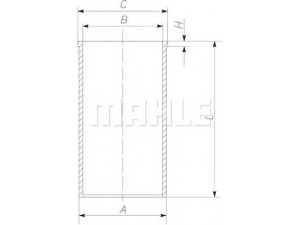 MAHLE ORIGINAL 043 WT 06 cilindro įvorė 
 Variklis -> Cilindrai/stūmokliai
313 583 08