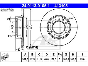 ATE 24.0113-0105.1 stabdžių diskas 
 Dviratė transporto priemonės -> Stabdžių sistema -> Stabdžių diskai / priedai
43512-35070