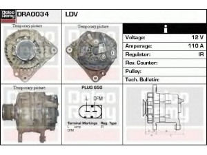 DELCO REMY DRA0034 kintamosios srovės generatorius 
 Elektros įranga -> Kint. sr. generatorius/dalys -> Kintamosios srovės generatorius
38522319F, 528110010