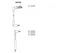 BREMI 800/259 uždegimo laido komplektas 
 Kibirkšties / kaitinamasis uždegimas -> Uždegimo laidai/jungtys
1063611