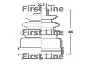 FIRST LINE FCB2609 gofruotoji membrana, kardaninis velenas 
 Ratų pavara -> Gofruotoji membrana