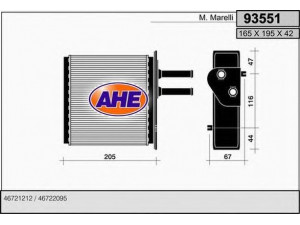 AHE 93551 šilumokaitis, salono šildymas 
 Šildymas / vėdinimas -> Šilumokaitis
46721212