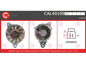 CASCO CAL40109AS kintamosios srovės generatorius 
 Elektros įranga -> Kint. sr. generatorius/dalys -> Kintamosios srovės generatorius
2702013060, 2702013060R, 2702013130