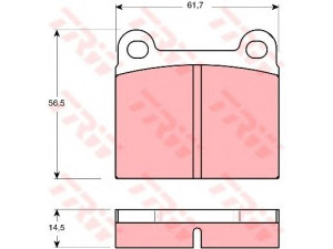 TRW GDB656 stabdžių trinkelių rinkinys, diskinis stabdys 
 Techninės priežiūros dalys -> Papildomas remontas
1605710, 1605712, 1605726, 90005268