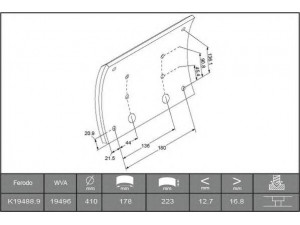 ABEX B2097970 stabdžių antdėklo rinkinys, būgninis stabdys 
 Techninės priežiūros dalys -> Papildomas remontas
K19488.9-F3532