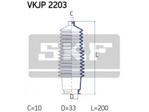 SKF VKJP 2203 gofruotoji membrana, vairavimas 
 Vairavimas -> Gofruotoji membrana/sandarinimai
77 00 680 852