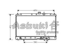 ASHUKI C553-05 radiatorius, variklio aušinimas 
 Aušinimo sistema -> Radiatorius/alyvos aušintuvas -> Radiatorius/dalys
MB660568, MB660569, PW521091, PW521091