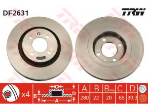 TRW DF2631 stabdžių diskas 
 Dviratė transporto priemonės -> Stabdžių sistema -> Stabdžių diskai / priedai
535615301, 535615301