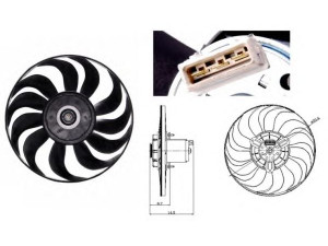 NRF 47700 ventiliatorius, radiatoriaus 
 Aušinimo sistema -> Oro aušinimas
1H0959455J, 1H0959455K, 1H0959455L