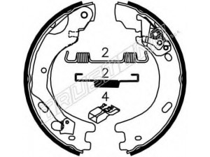 TRUSTING 092.313 stabdžių trinkelių komplektas, stovėjimo stabdis 
 Stabdžių sistema -> Rankinis stabdys
SFS500010, SFS500011