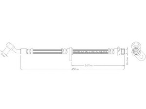 REMKAFLEX 3516 stabdžių žarnelė 
 Stabdžių sistema -> Stabdžių žarnelės
01468S04900, 01468SR3902, 46431SR3941