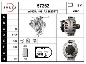 EAI 57262 kintamosios srovės generatorius
0121547902, 0131541002