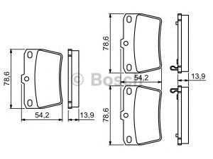 BOSCH 0 986 494 350 stabdžių trinkelių rinkinys, diskinis stabdys 
 Techninės priežiūros dalys -> Papildomas remontas
04466 42010, 04466 42020, 04466 42030