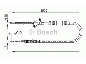 BOSCH 1 987 482 170 trosas, stovėjimo stabdys 
 Stabdžių sistema -> Valdymo svirtys/trosai
522424, 91152686, 91152686