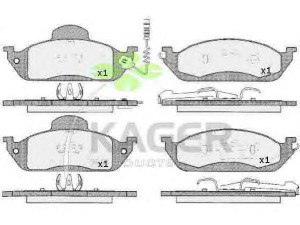 KAGER 35-0568 stabdžių trinkelių rinkinys, diskinis stabdys 
 Techninės priežiūros dalys -> Papildomas remontas