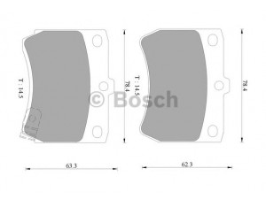 BOSCH 0 986 505 930 stabdžių trinkelių rinkinys, diskinis stabdys 
 Techninės priežiūros dalys -> Papildomas remontas