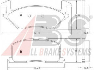 A.B.S. 36711 OE stabdžių trinkelių rinkinys, diskinis stabdys 
 Techninės priežiūros dalys -> Papildomas remontas
04465-10020, 04465-10070, 04465-YZZAE