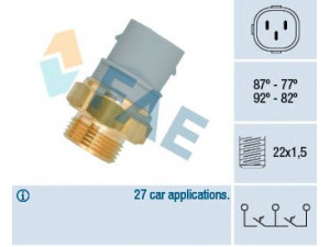 FAE 38160 temperatūros jungiklis, radiatoriaus ventiliatorius 
 Aušinimo sistema -> Siuntimo blokas, aušinimo skysčio temperatūra
701 959 481