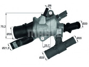 MAHLE ORIGINAL TI 166 88 termostatas, aušinimo skystis 
 Aušinimo sistema -> Termostatas/tarpiklis -> Thermostat
46758586