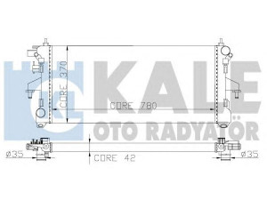 KALE OTO RADYATÖR 285600 radiatorius, variklio aušinimas 
 Aušinimo sistema -> Radiatorius/alyvos aušintuvas -> Radiatorius/dalys
1330.S3, 1342688080, 1330.S3
