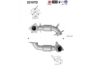 AS 22107D katalizatoriaus keitiklis 
 Išmetimo sistema -> Katalizatoriaus keitiklis
18190RSRE00