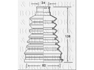 BORG & BECK BCB2226 gofruotoji membrana, kardaninis velenas 
 Ratų pavara -> Gofruotoji membrana
77 01 467 125