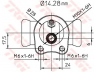 TRW BWA109 rato stabdžių cilindras 
 Stabdžių sistema -> Ratų cilindrai
550113, 550119, 550128, 550134