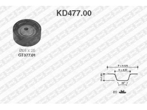 SNR KD477.00 paskirstymo diržo komplektas 
 Techninės priežiūros dalys -> Papildomas remontas
12810-82003