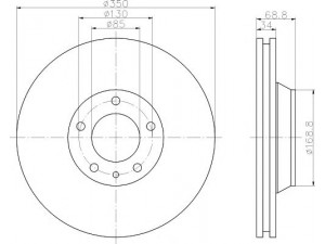 HELLA PAGID 8DD 355 109-761 stabdžių diskas 
 Stabdžių sistema -> Diskinis stabdys -> Stabdžių diskas
7L6615301E, 7L6615301K, 7L8615301