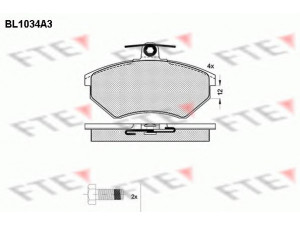 FTE BL1034A3 stabdžių trinkelių rinkinys, diskinis stabdys 
 Techninės priežiūros dalys -> Papildomas remontas
357 698 151 A, 357 698 151 H, 357 698 151 A