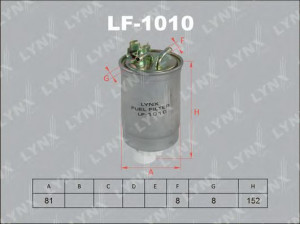 LYNXauto LF-1010 kuro filtras 
 Techninės priežiūros dalys -> Papildomas remontas
XM219A011AB, 191 127 401 A, 191 127 401 B