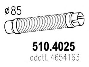 ASSO 510.4025 lanksti žarna, išmetimo sistema
4654163