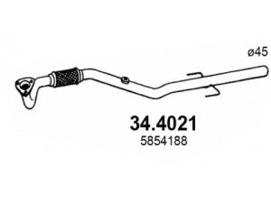 ASSO 34.4021 išleidimo kolektorius 
 Išmetimo sistema -> Išmetimo vamzdžiai
24447469, 5854188