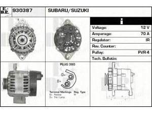 EDR 930387 kintamosios srovės generatorius 
 Elektros įranga -> Kint. sr. generatorius/dalys -> Kintamosios srovės generatorius
31400-86G00