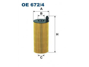 FILTRON OE672/4 alyvos filtras 
 Techninės priežiūros dalys -> Techninės priežiūros intervalai
11428507683, 04152-WA010-00