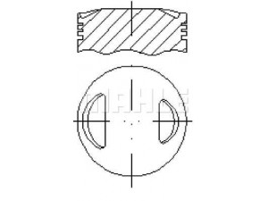 MAHLE ORIGINAL E51180 0.25 stūmoklis