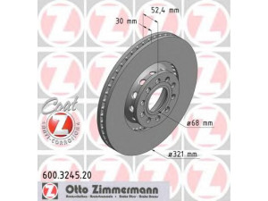 ZIMMERMANN 600.3245.20 stabdžių diskas 
 Dviratė transporto priemonės -> Stabdžių sistema -> Stabdžių diskai / priedai
4B3 615 301 A