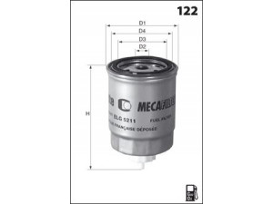 MECAFILTER G12 kuro filtras 
 Techninės priežiūros dalys -> Papildomas remontas
190640, 190642, 1906A8, 95650878