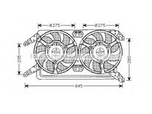 AVA QUALITY COOLING AL7507 ventiliatorius, radiatoriaus 
 Aušinimo sistema -> Oro aušinimas
60656835, 60657849, 60680728, 60692693